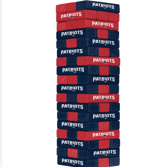 NFL New England Patriots Table Top Stackers Tower Blocks Build Game Board NEW - Picture 1 of 3